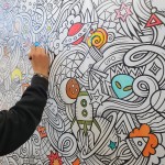 Spalvinami tapetai "Cosmos doodle" Spalvinami tapetai | Colorbee.lt